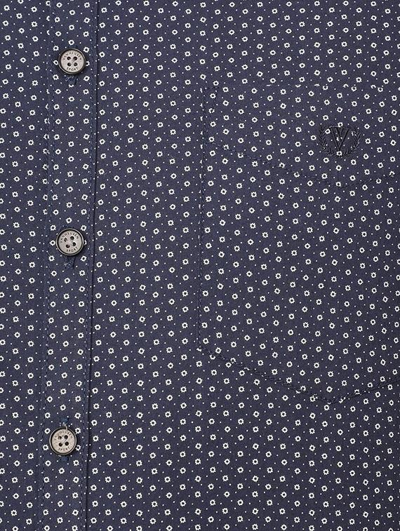 blue printed casual shirt - 15837825 - Zoom Image - 4