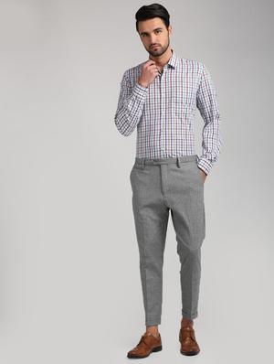blue checkered casual shirt - 15837832 - Standard Image - 4