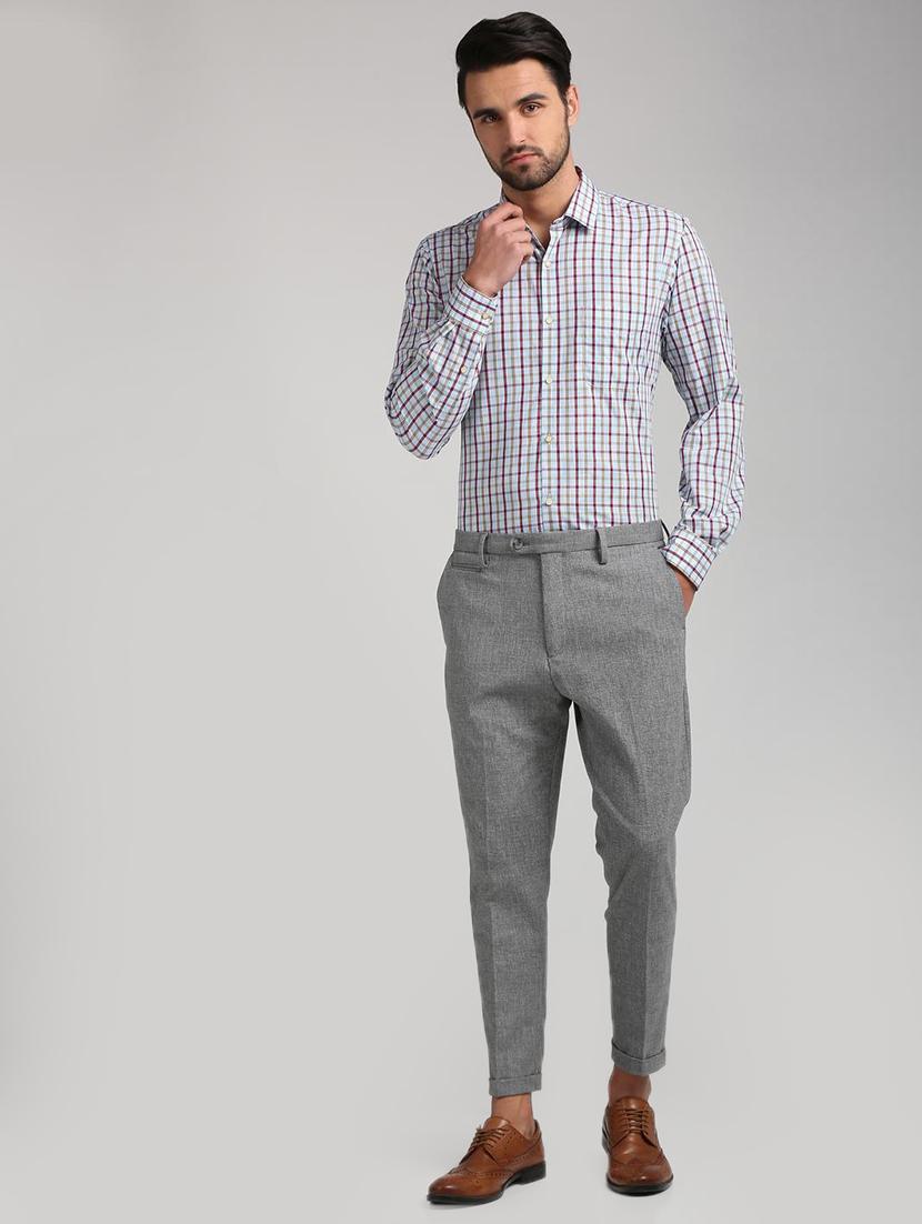 blue checkered casual shirt - 15837832 - Zoom Image - 4