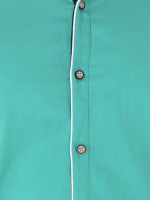 green cotton casual shirt - 15838450 - Standard Image - 4