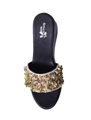 gold slip on wedges - 15838487 - Standard Image - 4