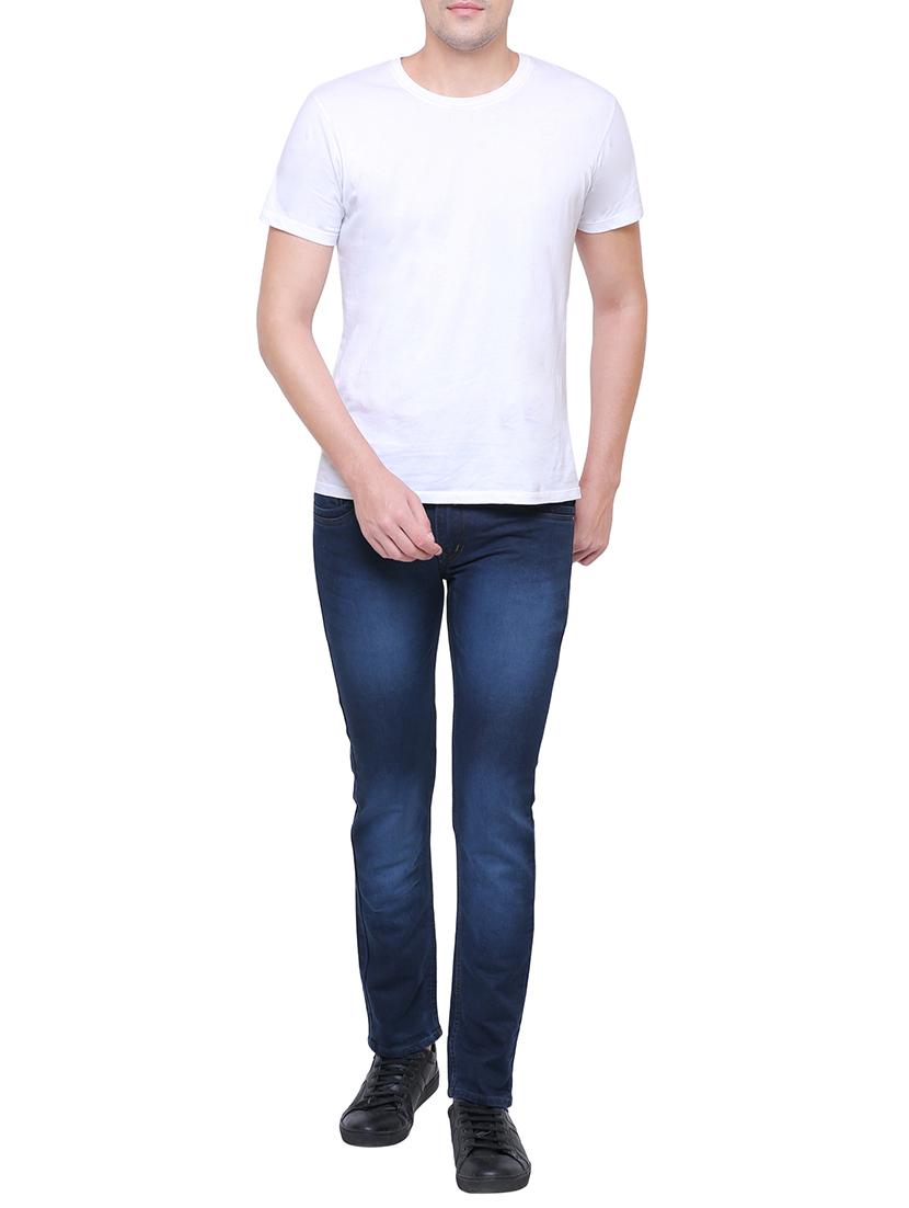 blue cotton washed jeans - 15838556 - Zoom Image - 4