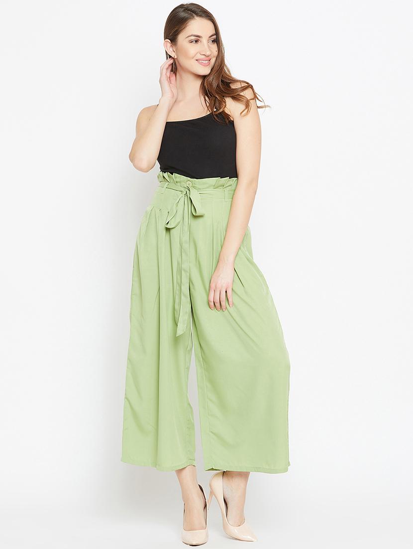 paper bag waist pleated palazzo - 15839386 - Zoom Image - 4