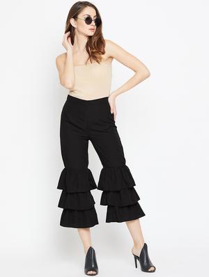 Ruffled hem palazzo - 15839391 - Standard Image - 4