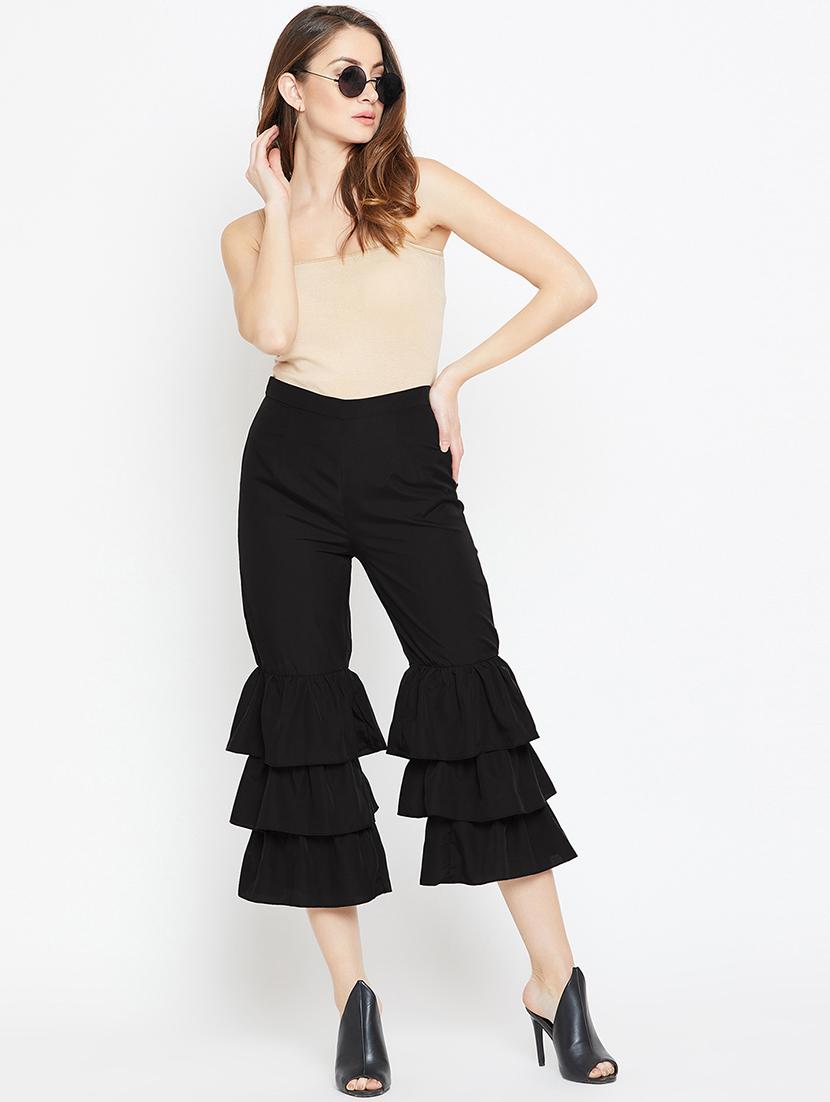 Ruffled hem palazzo - 15839391 - Zoom Image - 4