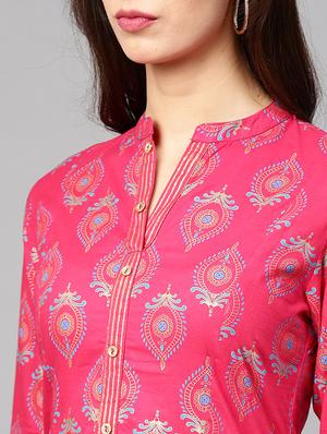 a-line block printed dress - 15840653 - Standard Image - 4