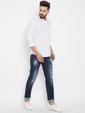 blue denim ripped jeans - 15840832 - Standard Image - 4