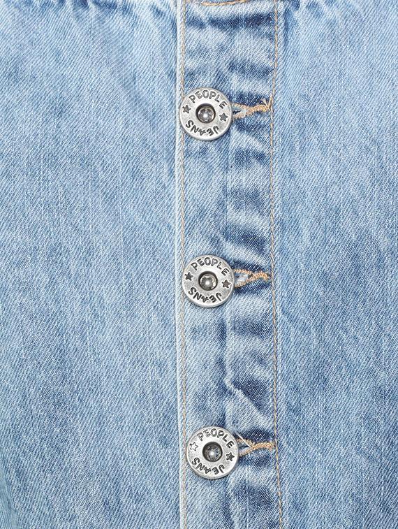 turn up hem button detail dungaree - 15840930 - Zoom Image - 4
