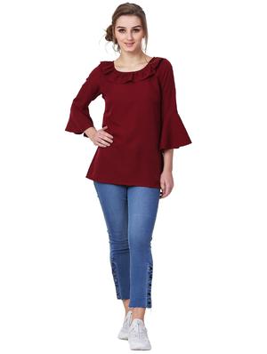 ruffle detail bell sleeved top - 15841641 - Standard Image - 4