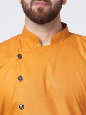 yellow cotton kurta pyjama set - 15843073 - Standard Image - 4
