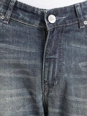blue cotton washed jeans - 15843108 - Standard Image - 4