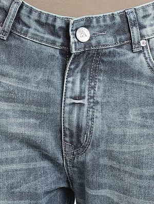 blue cotton washed jeans - 15843109 - Standard Image - 4