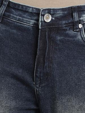 blue cotton blend washed jeans - 15843153 - Standard Image - 4