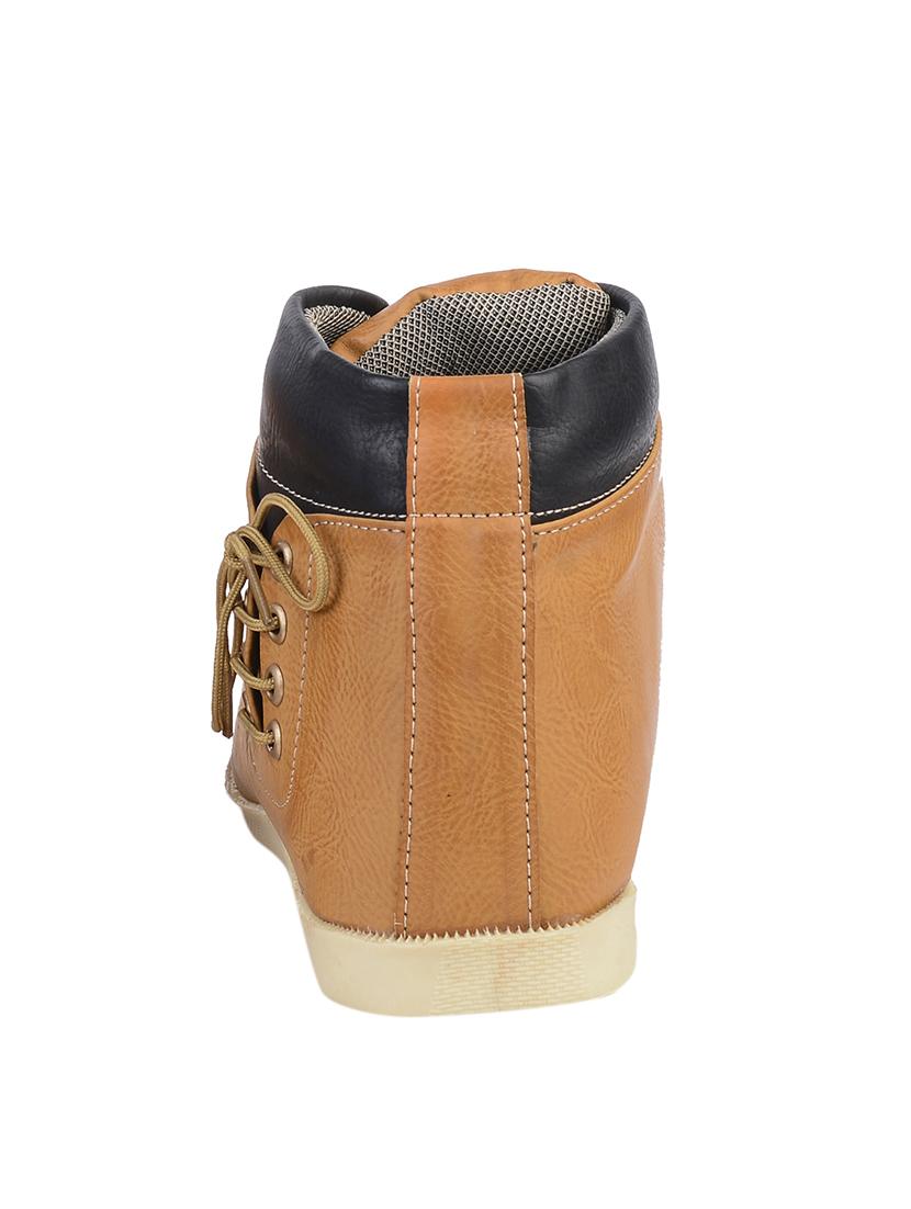 beige leatherette low ankle boots - 15843941 - Zoom Image - 4