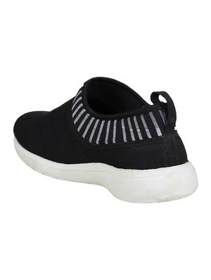 black mesh & synthetic slip on sneakers - 15845548 - Standard Image - 4