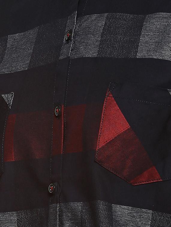 roll up sleeved checkered shirt - 15845716 - Zoom Image - 4