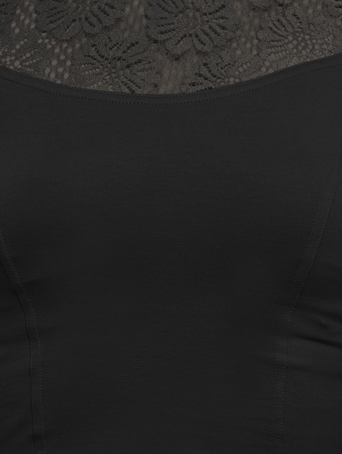 net sleeved solid blouse - 15846894 - Zoom Image - 4