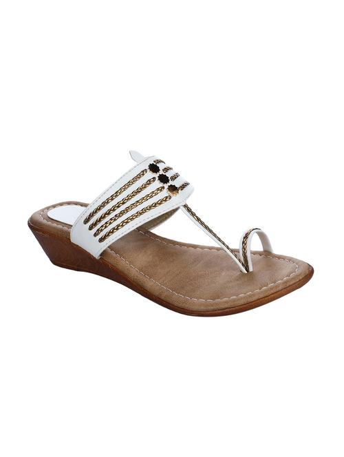 white slip on wedges - 15847356 - Standard Image - 1