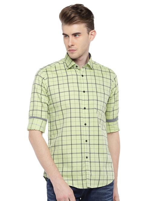 green checkered casual shirt - 15847370 - Standard Image - 1