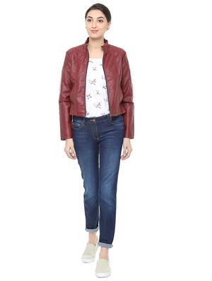 zip-up leather jacket - 15848899 - Standard Image - 4