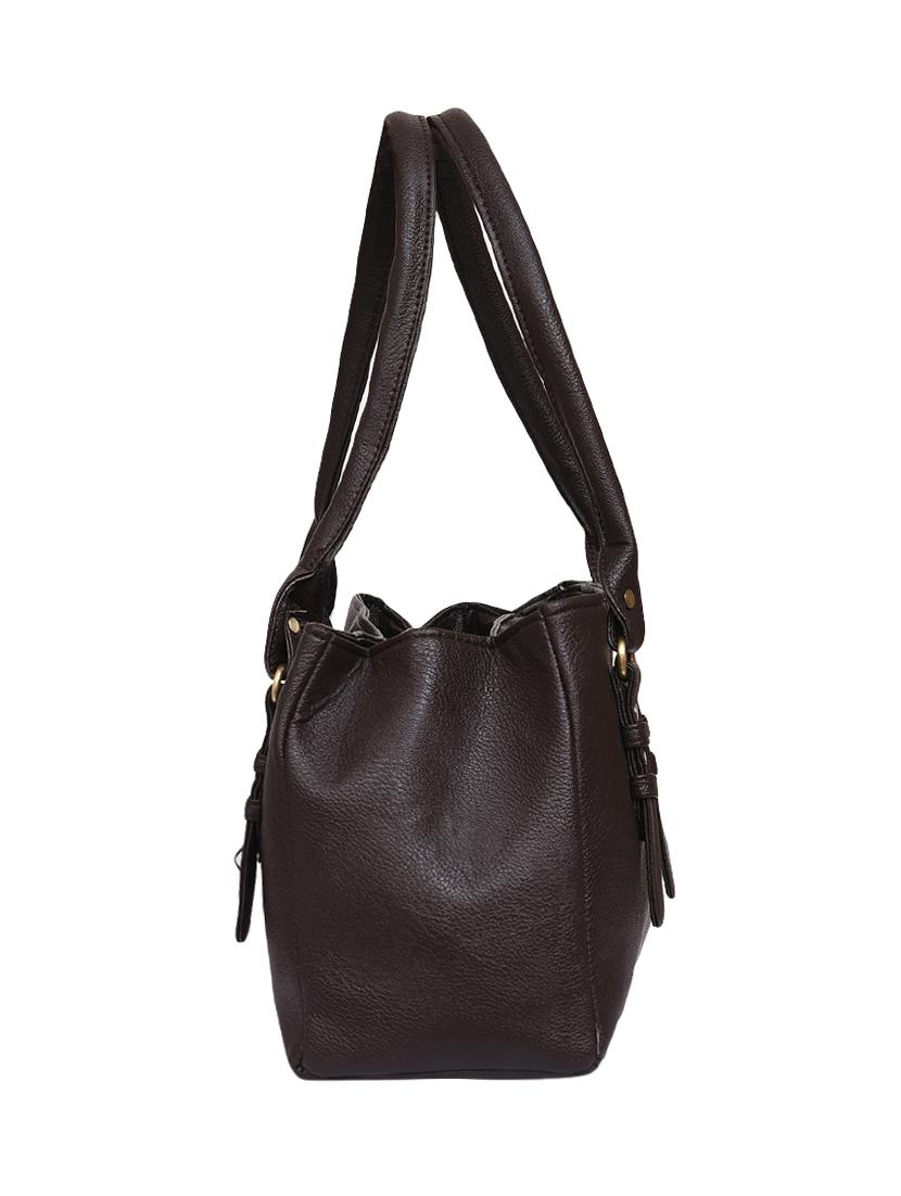 brown leatherette (pu) regular handbag - 15848960 - Zoom Image - 4