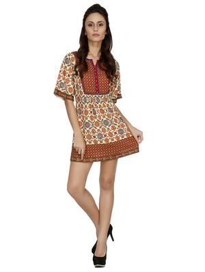 gathered detail embellished a-line dress - 15850139 - Standard Image - 4