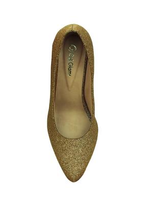 gold slip on pumps - 15850926 - Standard Image - 4