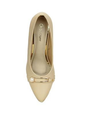 beige slip on pumps - 15850928 - Standard Image - 4