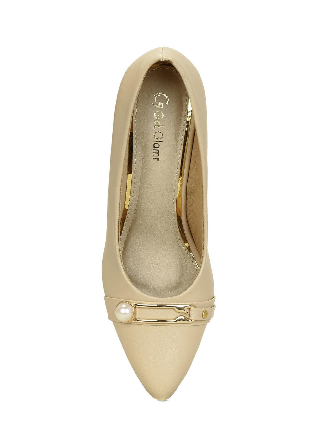 beige slip on pumps - 15850928 - Zoom Image - 4