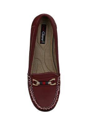 maroon slip on loafers - 15850931 - Standard Image - 4