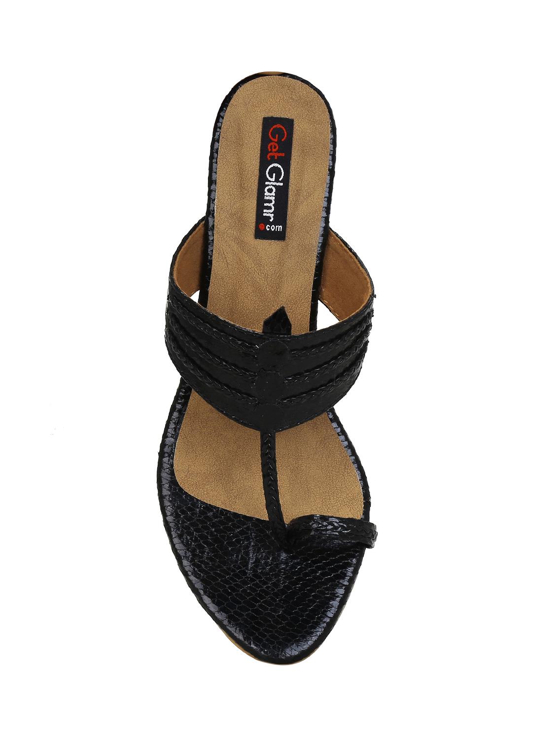 black one toe sandals - 15850932 - Zoom Image - 4
