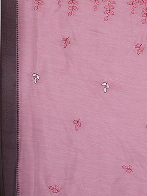 contrast border embroidered saree with blouse - 15851609 - Standard Image - 4