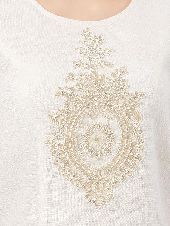 lace applique keyhole back top - 15851717 - Zoom Image - 4