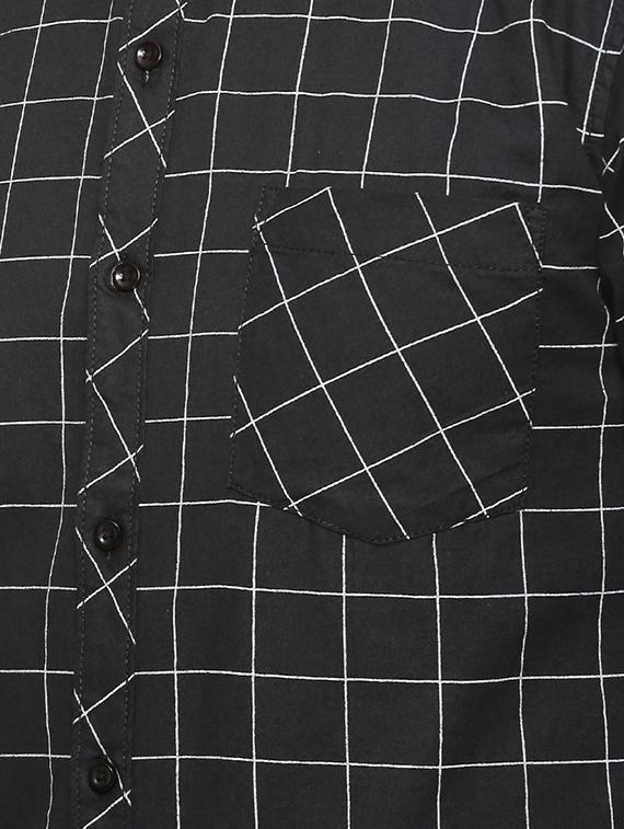 black checkered casual shirt - 15854370 - Zoom Image - 4