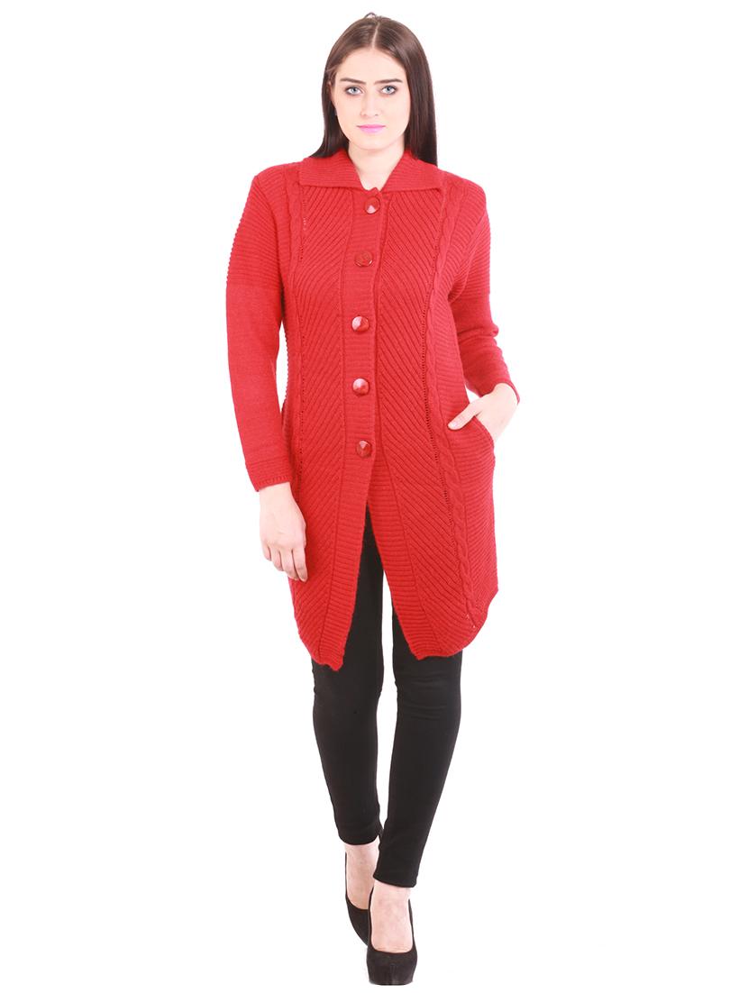 asymmetric hem woolen cardigan - 15854527 - Zoom Image - 4