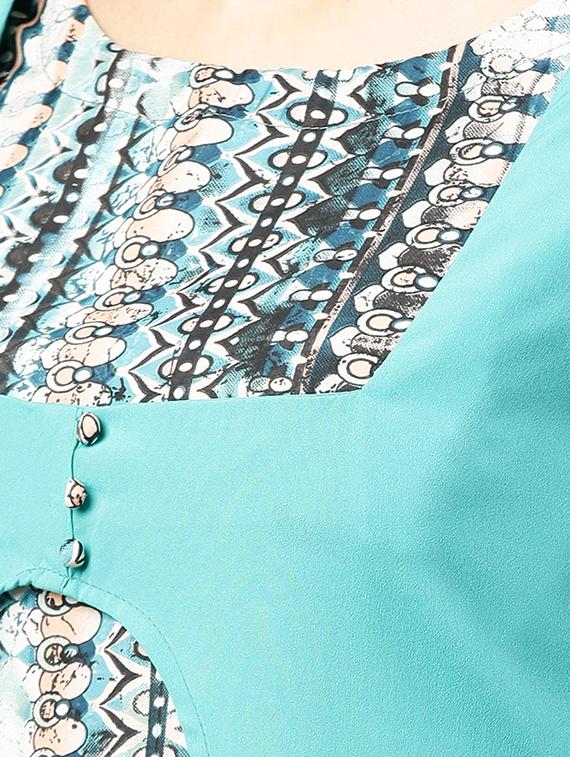 layered printed a-line kurta - 15855209 - Zoom Image - 4