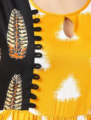 flared geometrical kurta - 15855229 - Standard Image - 4