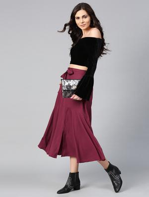 tie-knot waist front slit skirt - 15856074 - Standard Image - 4