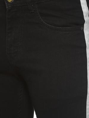 black denim side tape jeans - 15856245 - Standard Image - 4