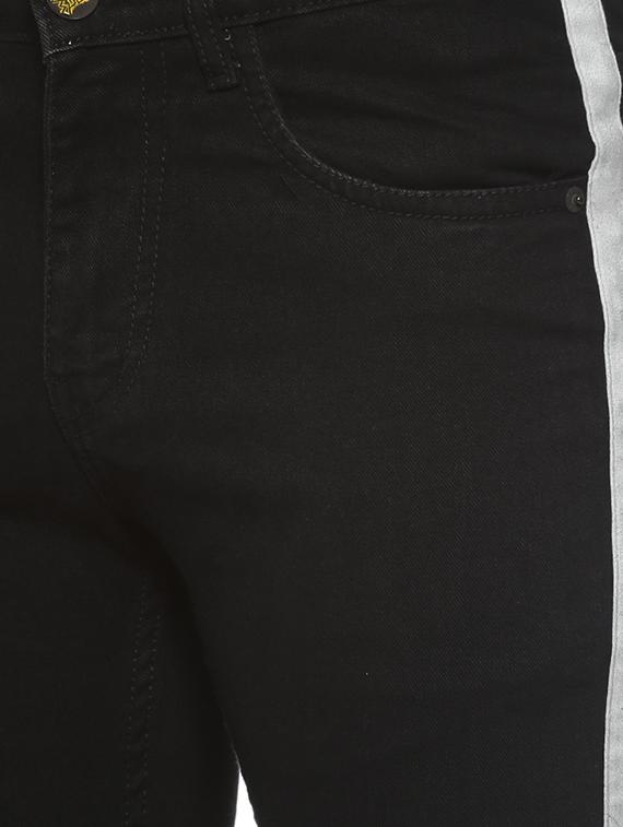 black denim side tape jeans - 15856245 - Zoom Image - 4