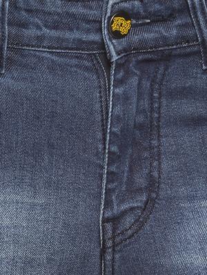 dark blue denim side tape jeans - 15856250 - Standard Image - 4