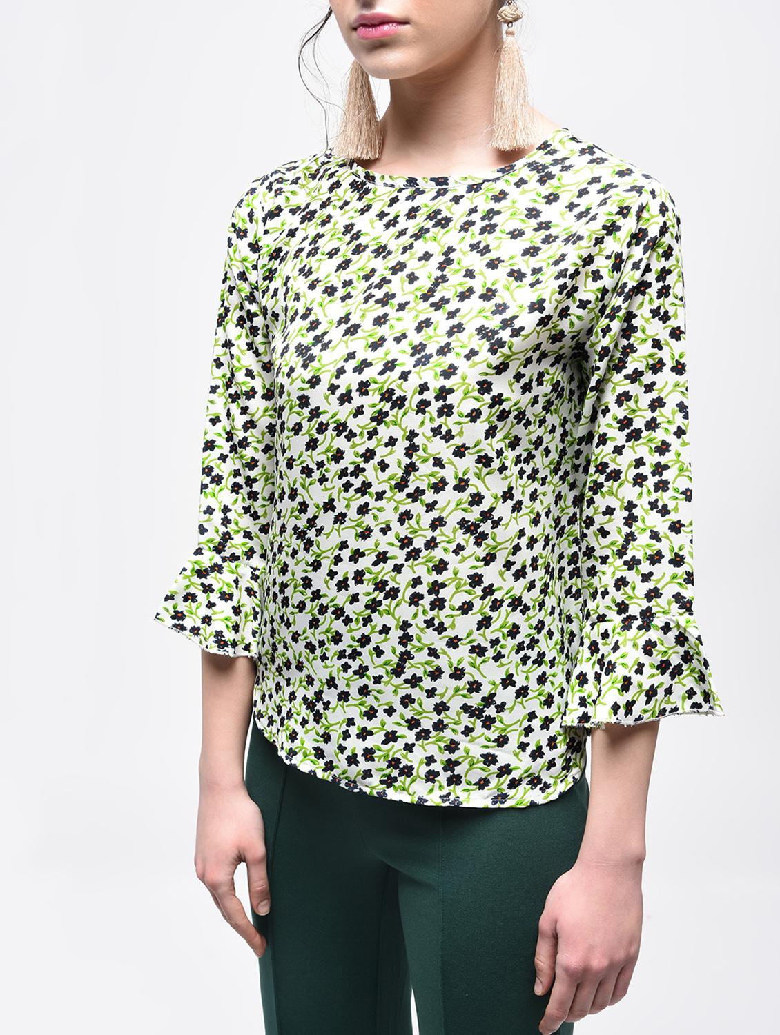 Floral flared sleeved top - 15857052 - Zoom Image - 4