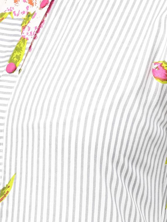 Stripes straight kurta - 15857124 - Zoom Image - 4