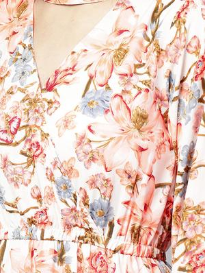 choker neck floral a-line dress - 15857164 - Standard Image - 4
