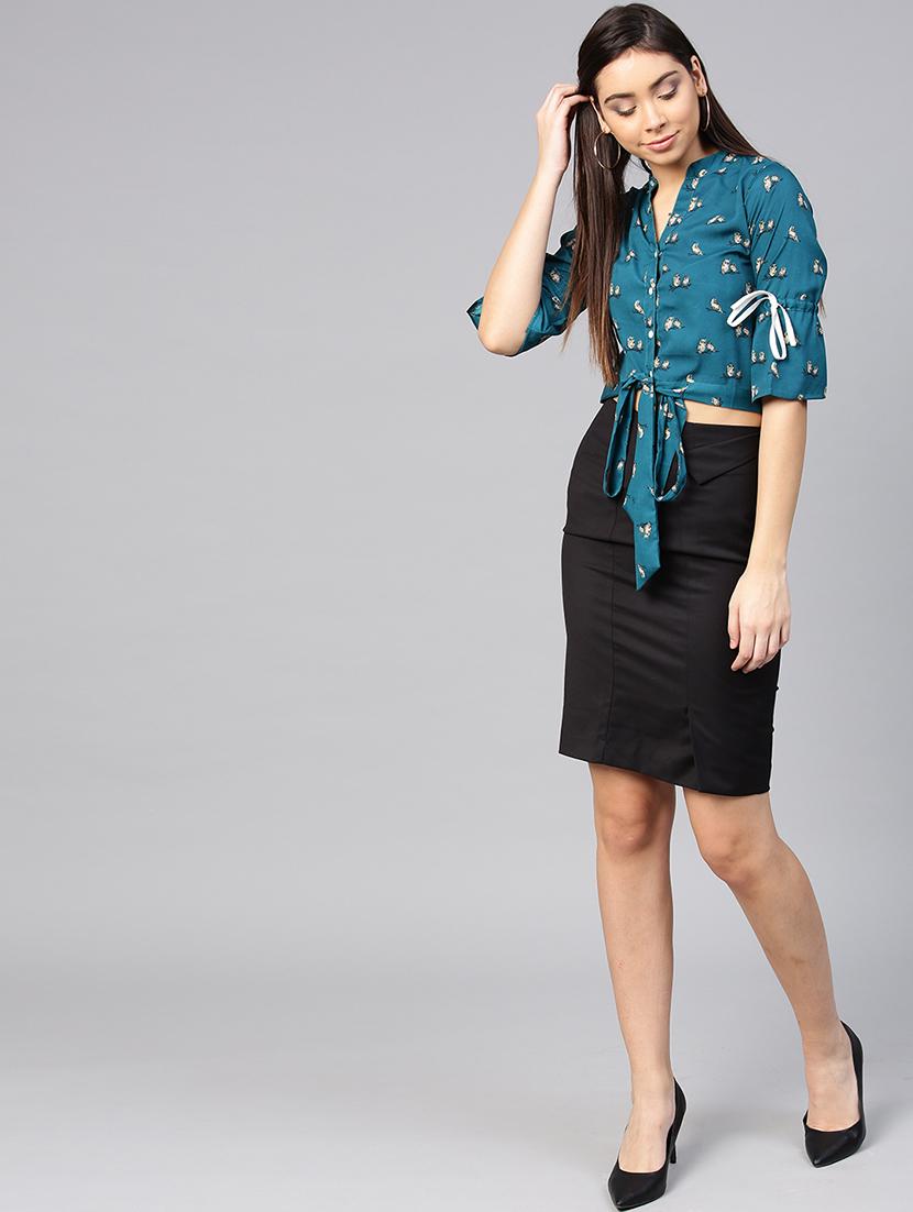 tie knot hem button up top - 15857204 - Zoom Image - 4