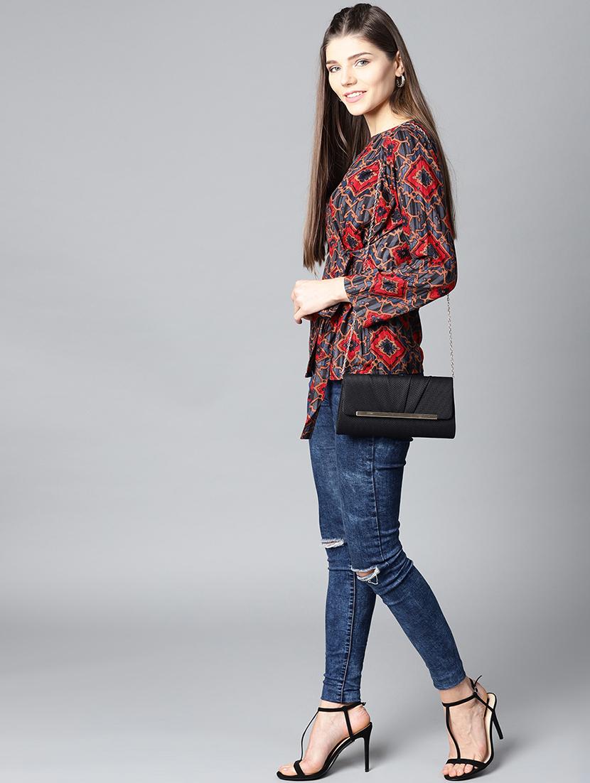 tie front boat neck top - 15857219 - Zoom Image - 4