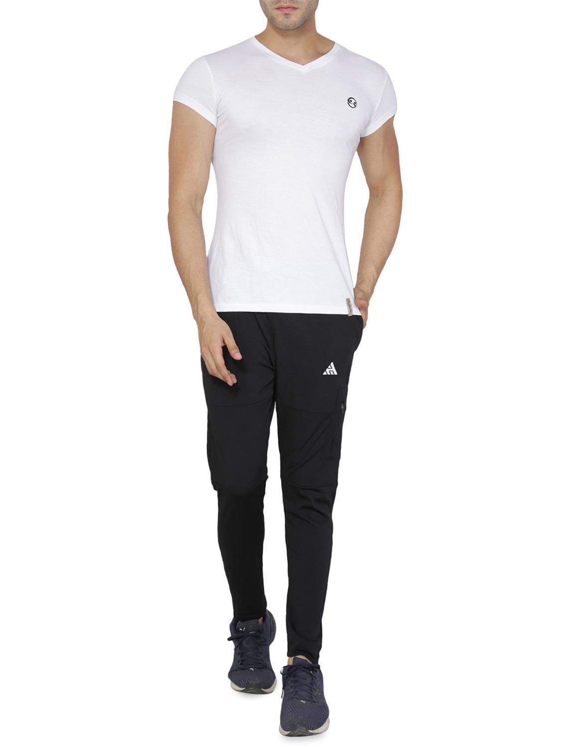 black cotton full length track pant - 15857414 - Zoom Image - 4