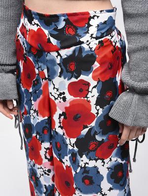 red floral flared palazzo - 15857726 - Standard Image - 4