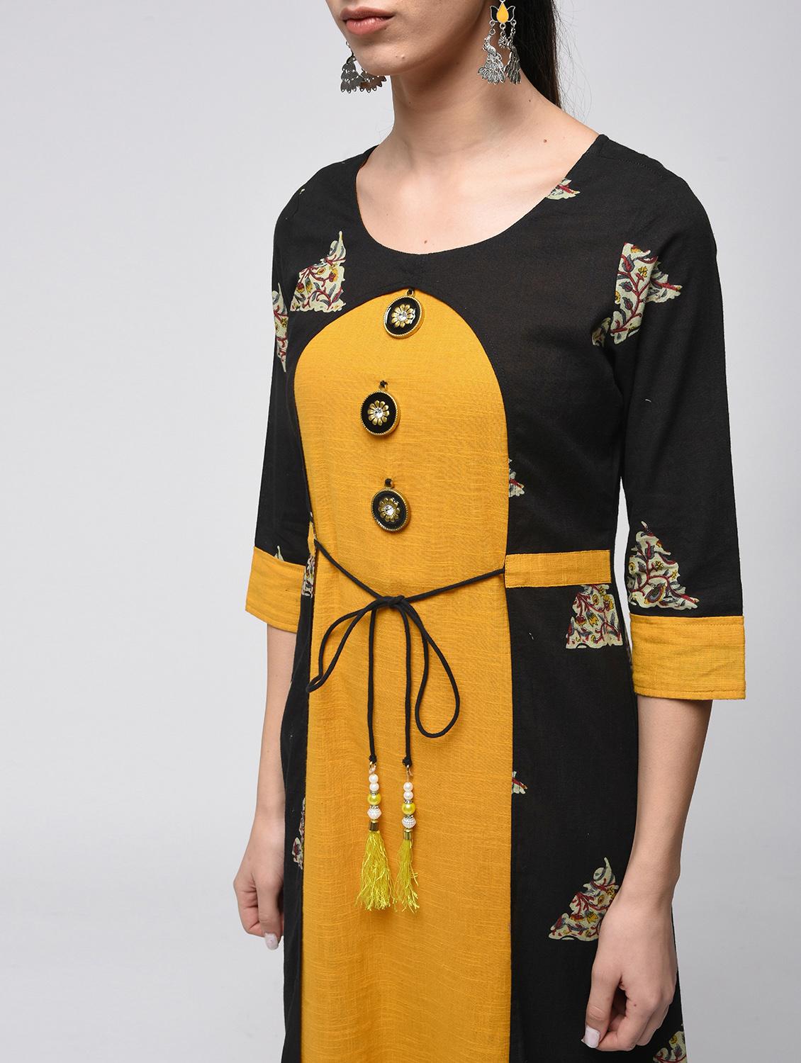 patch work a-line dress - 15858498 - Zoom Image - 4