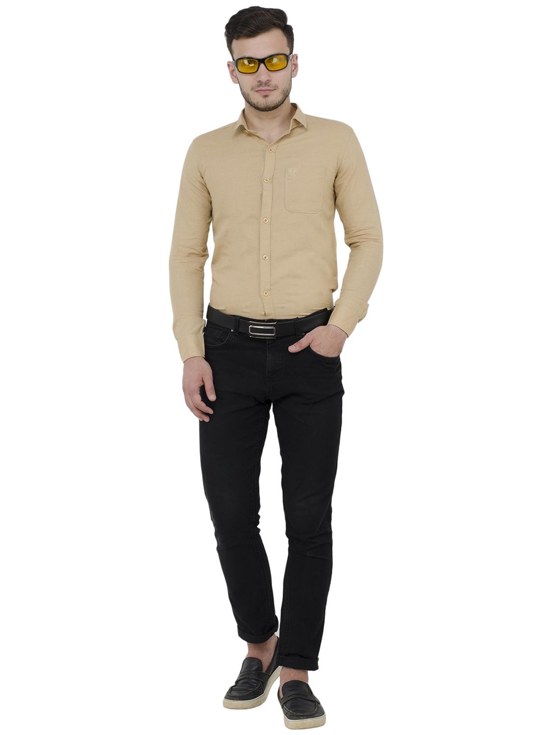 beige linen casual shirt - 15858533 - Zoom Image - 4